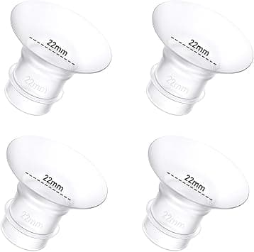 4Pcs Breast Pump Flange Insert 22mm Compatible with Momcozy/Spectra/Medela/eufy/Elvie/Lansinoh/Paruu P10 Breast Pump, Fit for Momcozy M5/M9/M6/V2 Pro/V2 pro/S12 Pro/eufy E10 S1 S1 Pro, 24mm Flange على Amazon.ae - متتبع الأسعار