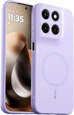 Gruattreay Case Compatible with Motorola Moto G77 5G, [Compatible with Mag-Safe], Magnetic Liquid Silicone Soft Rubber Gel, Camera Protection, Pure Color Simple Cover (Purple) on Amazon.ae - Price Tracker