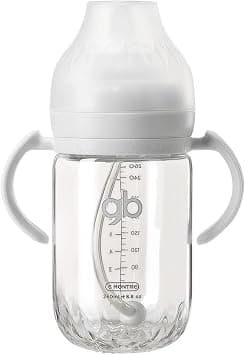 gb Platinum Series Glass Baby Bottle 260ml Sippy Cups For 6+ Month, BPA-Free Anti-Colic Soft Silicone Pacifier Easy Clean Heat Resistant on Amazon.ae - Price Tracker