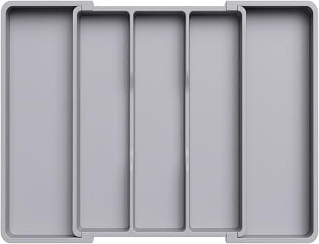 Lifewit Utensil Organizer for Kitchen Drawers, Expandable Cooking Utensil Tray, Adjustable Cutlery Silverware Flatware Holder, Plastic Spatula Tools Storage Divider, 13-22 x 15", Gray on Amazon.sa - Price Tracker