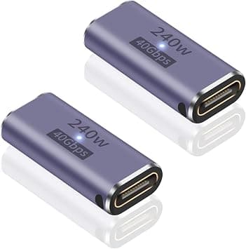USB C Female That Can Female Adapter 2 Pack, 240W High Speed Connector Coupler Perfect For Thunderbolt, Supports 8K Audio Video Transmission, Durable Compact Converter Perfect For Laptop Tablet P on Amazon.ae - Price Tracker
