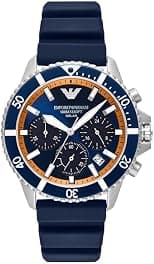 Emporio Armani AR11696 World Explorer Analog Wristwatch for Men, 43 mm Diameter, Blue/Blue - Best Deal Finder