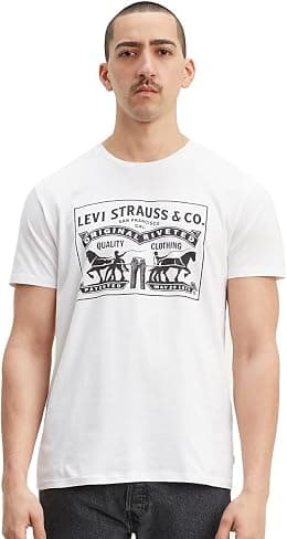 Levi's Mens 2-Horse Graphic Tee Short Sleeve T-Shirt (pack of 1) - Best Deal Finder