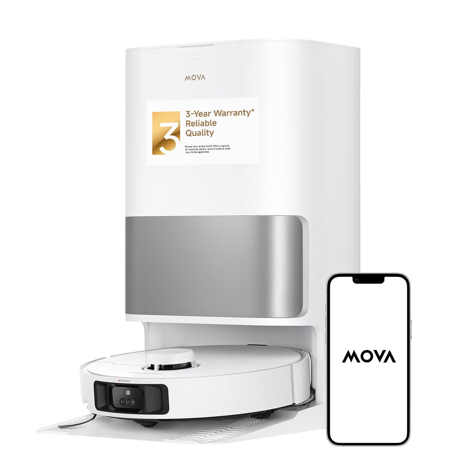 Mova P10 Pro Ultra Robot Vacuum and Mop 13,000Pa Suction, 140°F Hot Water Auto Mop Washing & Drying, Dual Spinning Extenable Mop,10.5mm Lifting for Carpet, 360°Obstacle Avoidance, App Control on Amazon.ae - Price Tracker