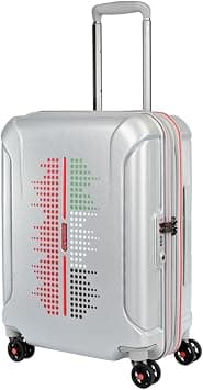 American Tourister Technum UAE Edition Suitcase, Cabin Size 55 cm / 20 inch, 4 Spinner Wheels, Hard Top, PC, Aluminium|DuoSaf™ Security Zipper|Expandable|TSA Lock - 3 Years Global Warranty on Amazon - Best Deal Finder
