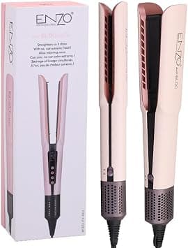 ENZO EN-5008 High-Speed Hot Air Straightener – 4-in-1 Blow Dryer, Styler, Straightener & Volumizer with Ionic Technology for Smooth, Frizz-Free Hair - Intl Version on Amazon.ae - Price Tracker
