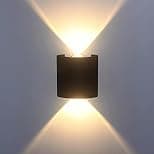 HUA QIANG WANG Modern Outdoor Aluminium Wall Light 3.1 INCH, 2W LED Wall Light, Warm White 3000K, AC 85-265V, IP65 Waterproof Up and Down Wall Lights for Living Room, Bedroom, Patio, Garden (Black) - Amazon.ae Price Tracker