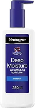 Neutrogena Deep Moisture Fast Absorbing Body Lotion 250 ml 24 Hour Moisturisation - Best Deal Finder