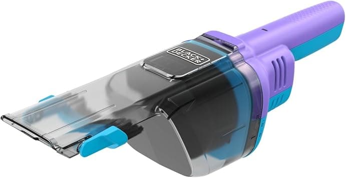 BLACK+DECKER Cordless Handheld Dustbuster Vacuum, 7.2V, 2.0Ah Battery, 16AW Suction, Flip-Up Brush, Crevice Tool, Pet Hair Brush, Storage Base, Lively Lavender/Breeze Blue - NVD220BP-GB - Best Deal Finder
