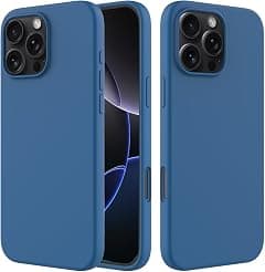 TR-PLANET for iPhone 16 Pro Max Liquid Silicon Case, Microfiber Lining Shockproof Slim Thin Phone Case, Lightweight Soft Back TPU Rubber Gel Cover Compatible With iPhone 16 Pro Max, Dark Blue - Amazon.ae Price Tracker