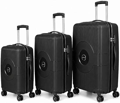 Kamiliant by American Tourister Might DW 3pc Set (55 + 68 + 79 cm), 4 Spinner Wheels, Hard Top, Polypropylene, Black|Combination Lock|Internal Divider Pad|Cross Ribbons - 3 Years Global Warranty على Amazon.ae - متتبع الأسعار