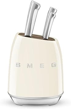 SMEG Knife Set KBSF02CR – Premium 6-Piece Stainless Steel Knife Block, Italian Design, Ergonomic Handles, Durable and Sharp Blades, Cream on Amazon.ae - Price Tracker