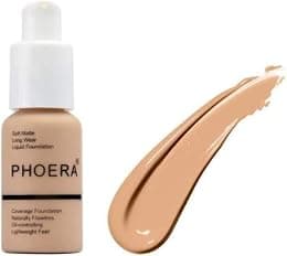 Phoera Aquapurity ® Full Coverage Foundation Soft Matte Oil Control Concealer 30ml Long Lasting Flawless Cream Smooth (102 NUDE) - Best Deal Finder