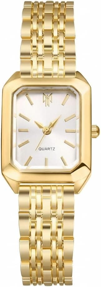 Women's Bracelet Square Watches – Gold Silver Stainless Steel Strap Analog Quartz Elegant Wrist Watches on Amazon.ae - Price Tracker