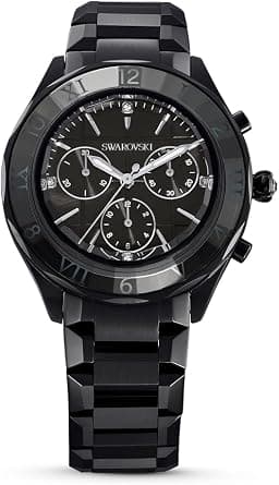 Swarovski Watch 39mm, Swiss Made, Metal bracelet, Black, Black finish on Amazon - Best Deal Finder