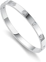 RIMRIVA Gold Bracelets for Women 14K Gold Plated Friendship Love Bangle Bracelets Cubic Zirconia Stainless Steel Bracelet Jewelry Christmas Valentines Birthday Gifts for Women - Best Deal Finder