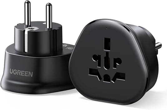 UGREEN World to Plug Converter 2 Pins Universal Socket Travel Adaptor E/F على Amazon.ae - متتبع الأسعار