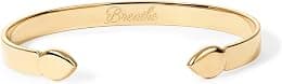 PAVOI 14K Gold Plated Stainless Steel Bangle Bracelets for Women | Inspirational Engraved Adjustable Mantra Cuff Bangle | Personalized Gift for Her Mom Sister | Birthday Gifts for Women - Best Deal Finder