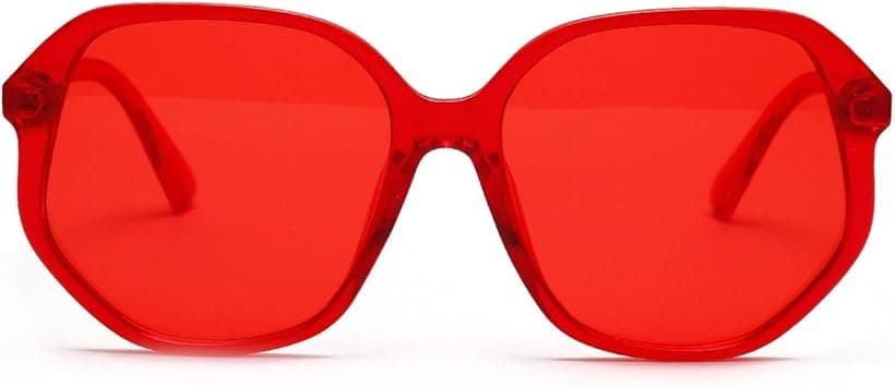 Candy-colored Foursquare Sunglasses Vintage-style Fashion Accoutrement for Outdoor Travel Sunglasses for Women (Color : Red) on Amazon.ae - Price Tracker