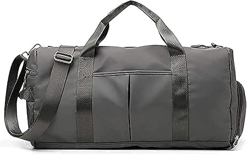 MahMir Unisex Gym Bag with Shoes Compartment & Waterproof Pocket for Wet Towels (Grey) on Amazon.ae - Price Tracker