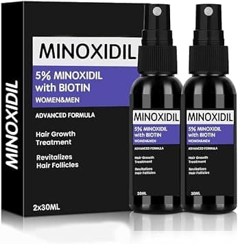 5% Minoxidil Spray for Men Women, 2 pcs 30ml Minoxidil for Women Hair Growth, Minoxidil for Men Hair and Beard Growth Spray - Best Deal Finder