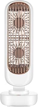 Two-blade tower fan small office desktop fan vertical portable fan rechargeable usb electric fan swing fan (Color : White, Size : 25 * 9.2 * 9.2cm) على Amazon.ae - متتبع الأسعار