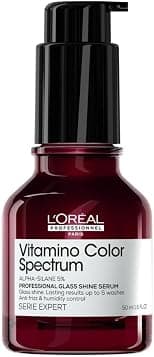 L'Oréal Professionnel Hair Serum for Ultra Strong Shine for All Hair Types and Instant Glass Shine, with 5% Alpha Silane, Vegan, Serie Expert, Vitamino Colour Spectrum Glass Shine Serum, 50ml - Best Deal Finder