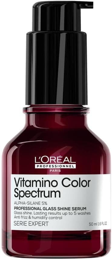 L'Oréal Professionnel Hair Serum for Ultra Strong Shine for All Hair Types and Instant Glass Shine, with 5% Alpha Silane, Vegan, Serie Expert, Vitamino Colour Spectrum Glass Shine Serum, 50ml on Amazon.ae - Price Tracker