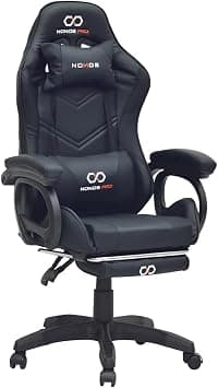 Multi Home Furniture Black Gaming Chair | Ergonomic Chair High Back Recliner Chair with Adjustable Headrest & Footrest | Gaming Chair with Lumbar Support & Back Support | PU Leather Swivel Chair on Amazon.ae - Price Tracker