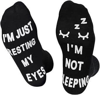 Men's Black Socks, ELECDON Funny Socks Birthday Gifts for Men Dad Grandpa Son Women Grandma Daughter, I'm Not Sleeping I'm Just Resting My Eyes on Amazon.ae - Price Tracker