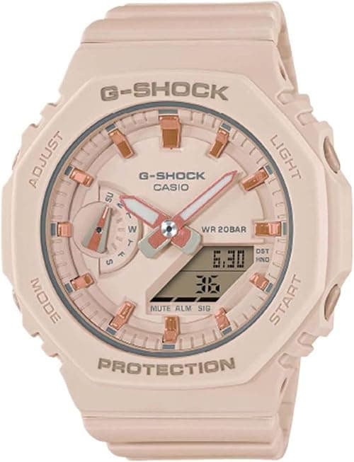 Casio G-Shock GMA-S2100-4AER Multi-Function Watch with Plastic Strap for Women, Pink/Pink on Amazon.ae - Price Tracker