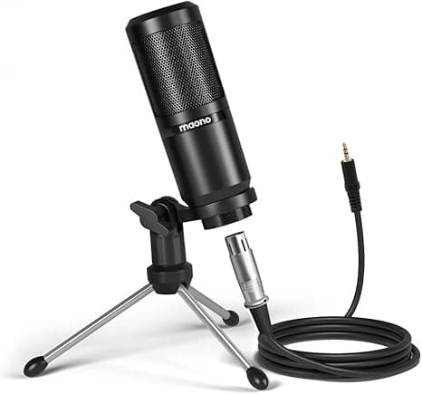 MAONO AU-PM360TR Condenser Microphone for Youtubers, Vlogging, Singing, Podcasting, with Tripod Stand and Mic Gain on Amazon.ae - Price Tracker