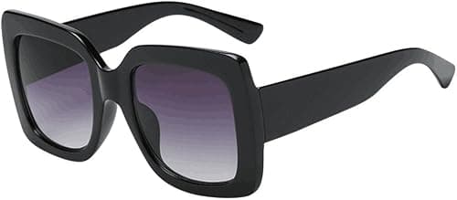 Oversized Square Retro Sunglasses for Women & Men, Thick Rectangular Frame Vintage 90s Style, UV400 Protection Polarized Lens for Outdoor Driving, Climbing & Daily Use on Amazon.ae - Price Tracker