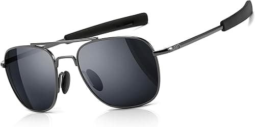 SUNGAIT Men's Military Style Polarized Pilot Aviator Sunglasses Bayonet Temples on Amazon.ae - Price Tracker