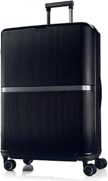 Samsonite Minter Suitcase Check-In Size 81 cm / 30 inch, 4 Spinner Wheels, Polycarbonate, Black|Aero-Trac Suspension Wheels|TSA Lock|Expandable|Removable Divider|Carry Hook - 10 Years Global Warranty على Amazon.ae - متتبع الأسعار