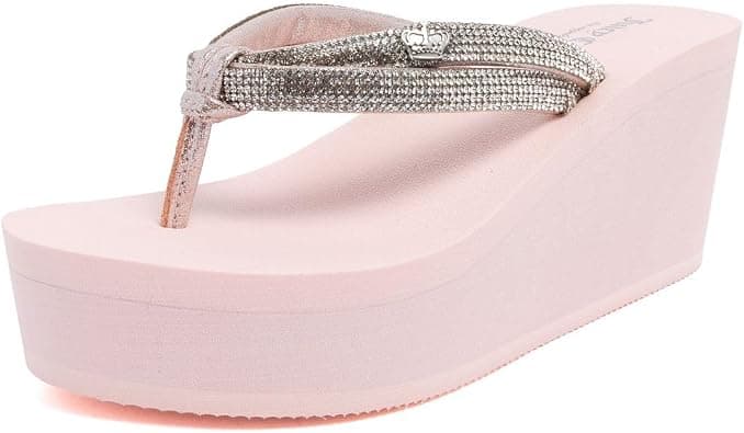 Juicy Couture Women’s Wedge Platform Flip Flops, Fashion Beach Sandals with Soft Footbed and Thong Style on Amazon.ae - Price Tracker