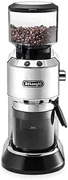 De'Longhi Dedica KG 520.M Electric Coffee Grinder, Full Metal Housing, Stainless Steel Cone Grinder, Adjustable Grinding Setting, Silver - Best Deal Finder