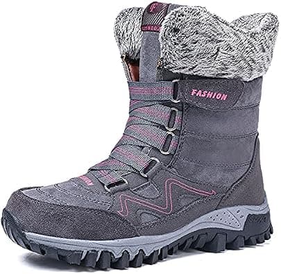 Women?s Snow Boots Plus Fleece Warm Non-Slip Waterproof Outdoor Winter Ski Insulated High-Top Hiking Boots على Amazon.ae - متتبع الأسعار