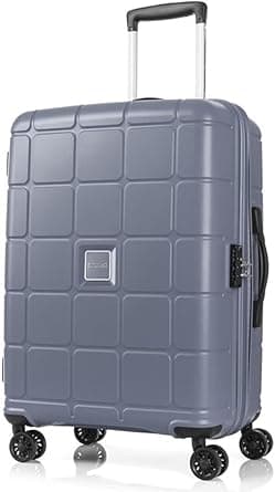 American Tourister Hundo Suitcase, Check-In Size 68 cm / 25 inch, 4 Spinner Wheels, Hard Top, Polypropylene, Flinstone|DuoSaf Security Zipper|TSA Lock|Expandable - 3 Years Global Warranty on Amazon.ae - Price Tracker