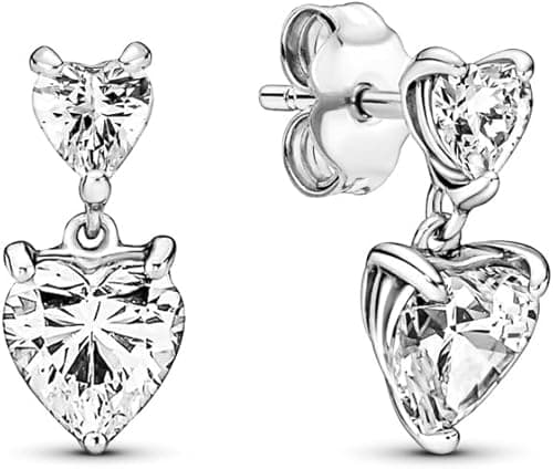 Pandora Double Heart Sparkling Stud Earrings on Amazon.ae - Price Tracker