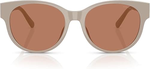 Coach Women's HC8430D Round Sunglasses, Khaki Solid/Brown Solid, 56 mm on Amazon.ae - Price Tracker