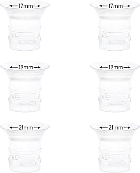 6pcs Flange Insert 17/19/21mm Compatible with eufy S1 Pro/S1/E10 Wearable Breast Pump, Replace for eufy Breast Pump Sizing Insert, Fit for eufy Breastpump Replacement Parts على Amazon.ae - متتبع الأسعار