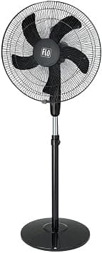 FLO Stand Fan, 16 Inch, Black, Adjustable Height, 5-Blade with Wire Guard على Amazon.ae - متتبع الأسعار