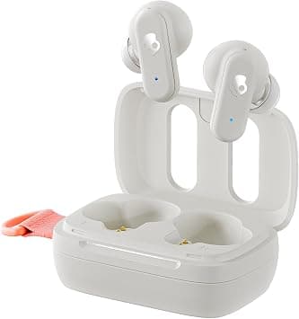 Skullcandy Dime 3 In-Ear Wireless Earbuds, 20Hr Battery, Microphone, Works with iPhone Android and Bluetooth Devices - White Bone/Orange Glow on Amazon.ae - Price Tracker