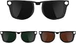 HiBloks 3Pcs Polarized Clip-on Compatible with Ray-Ban Meta Wayfarer & Gen 2 (RW4008/RW4012 Large), Discoloration Clip for Rayban Meta Gen 2 Accessories (Dark Green, Black, Brown) - Best Deal Finder