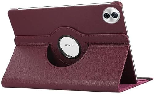 Gruattreay Case Compatible with Honor Pad 10 12.1 Inch (2025) HEY3-W00/HEY3-W10, PU Leather Cover Sleep Wake Function 360 Rotating Stand Protective Shell (Purple) على Amazon.ae - متتبع الأسعار