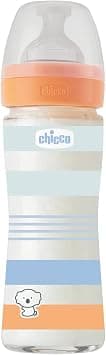 CHICCO Slow Flow Bottle with Physio Teat in Soft Silicone and Soft Sense Finish, Anti-Colic, Reduces Regurgitation and Irritability, 240 ml Glass Bottle, 0 Months, Child - Amazon.ae Price Tracker