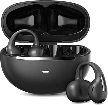 T Tersely Open Ear Bluetooth Headphones, Clip-On Wireless Earbuds | M136 Air Hijab-Friendly Air Conduction Earphones, Bluetooth 6.0, 30H Battery, IPX5 Waterproof Touch Control (Black) on Amazon.ae - Price Tracker