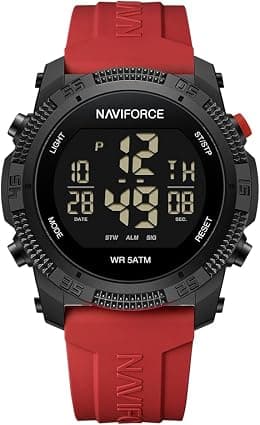 NAVIFORCE Men Sports Waterproof Digital Watches with Stopwatch Alarm Rubber Strap Wristwatch for Women - Best Deal Finder