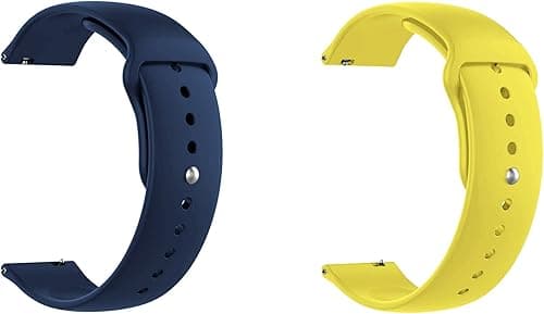 Quick Release Watch Band Compatible With Armani Exchange Drexler Axt2006 Silicone Watch Strap with Button Lock, Pack of 2 (Blue and Yellow) on Amazon.ae - Price Tracker